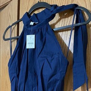 J. Crew Navy Midi Halter Dress
